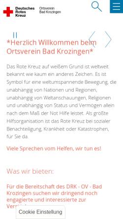 Vorschau der mobilen Webseite www.drk-bad-krozingen.de, DRK Ortsverein