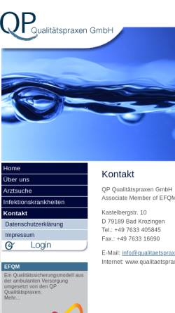 Vorschau der mobilen Webseite www.qualitaetspraxen.de, QP-Qualitätspraxen GmbH