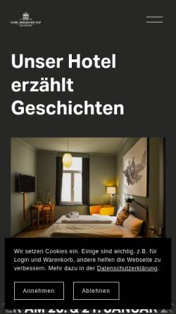 Vorschau der mobilen Webseite www.bergischer-hof-koenigswinter.de, Hotel Bergischer Hof