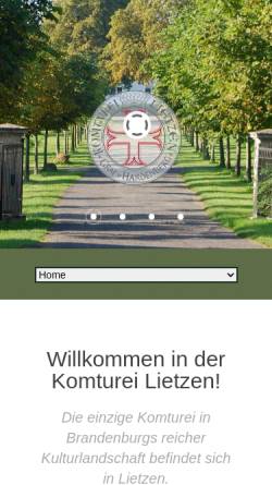 Vorschau der mobilen Webseite www.komturei-lietzen.de, Komturei Lietzen