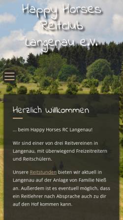 Vorschau der mobilen Webseite www.happyhorseslangenau.de, Happy Horses Langenau