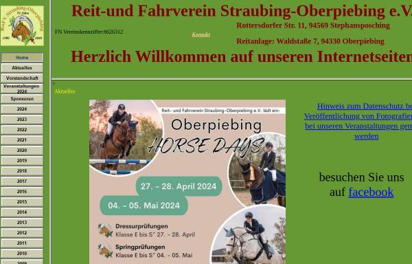 Vorschau von www.rufv-sr-oberpiebing.de, Reit-und Fahrverein Straubing-Oberpiebing