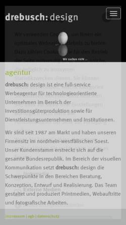 Vorschau der mobilen Webseite www.drebusch.de, drebusch: design GmbH