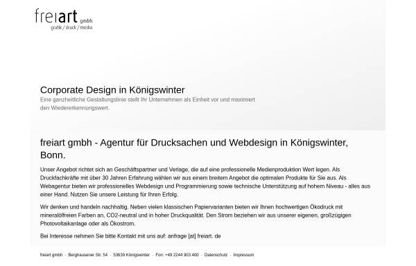 Vorschau von www.freiart.de, freiart gmbh grafik/druck/media