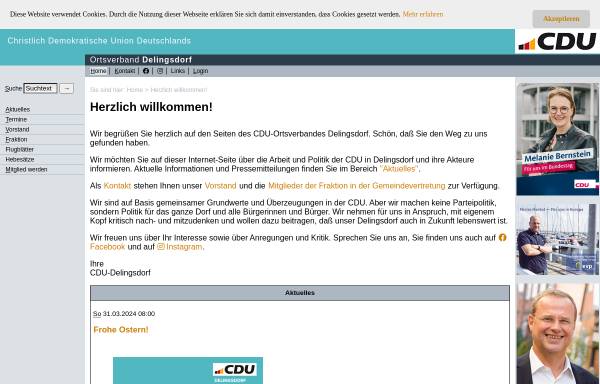 Vorschau von www.cdu-delingsdorf.de, CDU-Ortsverband Delingsdorf