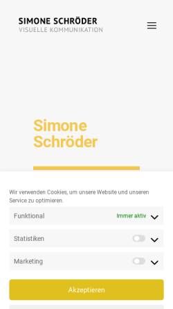 Vorschau der mobilen Webseite www.schroederdesign.com, Simone Schröder Kommunikations Design