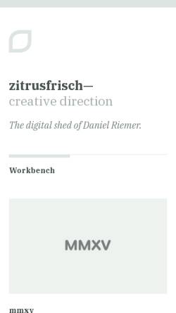 Vorschau der mobilen Webseite www.zitrusfrisch.de, Zitrusfrisch Daniel Riemer