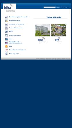 Vorschau der mobilen Webseite www.biha.de, Bundesinnung der Hörgeräte-Akustiker KdÖR