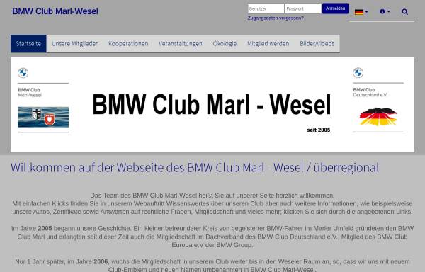 Vorschau von www.bmw-club-marl.de, BMW Club