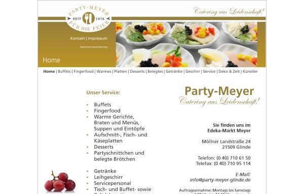 Vorschau von www.party-meyer-glinde.de, Party-Meyer Party-Service