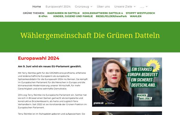 Vorschau von www.gruene-datteln.de, Wählergemeinschaft Die Grünen Datteln
