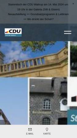 Vorschau der mobilen Webseite www.cdu-waltrop.de, CDU-Stadtverband Waltrop