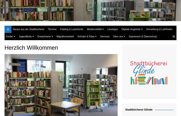 Vorschau von www.stadtbuecherei-glinde.de, Stadtbücherei Glinde