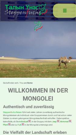 Vorschau der mobilen Webseite www.mongolei.com, Extratour