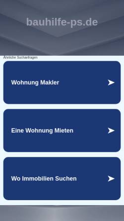 Vorschau der mobilen Webseite www.bauhilfe-ps.de, Bauhilfe Pirmasens