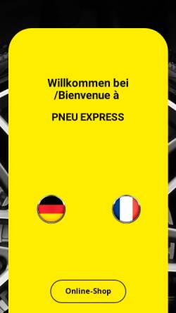 Vorschau der mobilen Webseite www.pneu-express.de, Pneu Express GmbH Reifengroßhandel