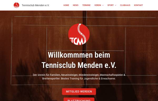 Vorschau von www.tc-menden.de, TC Menden e. V.