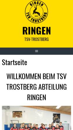 Vorschau der mobilen Webseite www.ringen-trostberg.de, TSV Trostberg