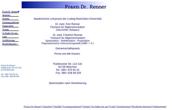 Vorschau von www.dr-renner.com, Dres. Fritz und Friedrich Renner