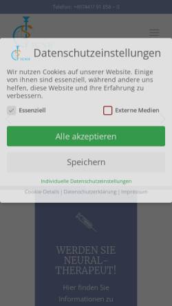 Vorschau der mobilen Webseite www.neuraltherapie.com, Praxis Dr. Jürgen und Lars Huneke