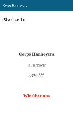 Vorschau der mobilen Webseite www.corps-hannovera.org, Hannovera Hannover