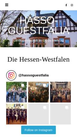 Vorschau der mobilen Webseite www.hagu.de, Hasso-Guestfalia zu Marburg