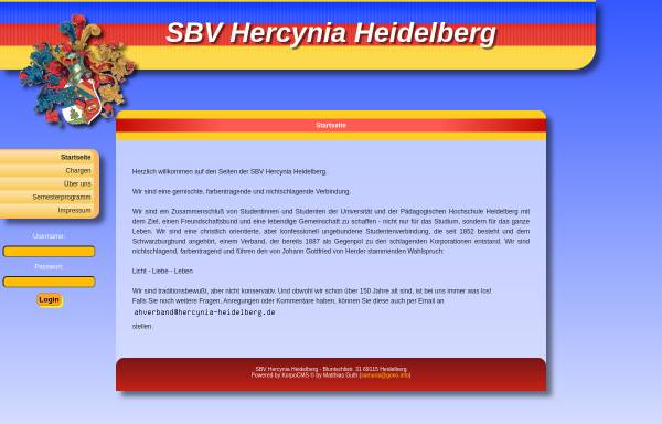 Vorschau von www.hercynia-heidelberg.de, Hercynia zu Heidelberg