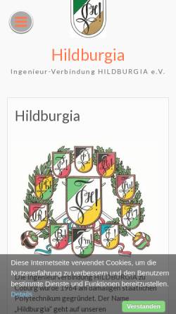 Vorschau der mobilen Webseite www.hildburgia.de, Hildburgia zu Coburg