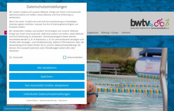 Vorschau von baden-wuerttembergischer-triathlonverband.de, Baden-Württembergischer Triathlonverband e.V.