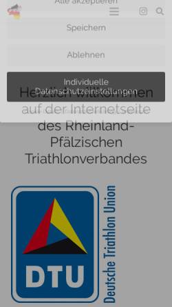 Vorschau der mobilen Webseite rtv-triathlon.de, Rheinland-Pfälzischer Triathlonverband