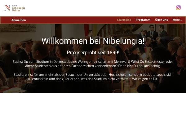 Vorschau von www.nibelungia.de, Nibelungia Brünn zu Darmstadt