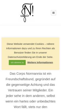 Vorschau der mobilen Webseite www.corps-normannia.de, Normannia Berlin