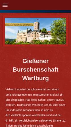 Vorschau der mobilen Webseite www.gb-wartburg.de, Wartburg zu Gießen