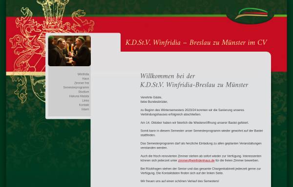 Vorschau von www.winfridia-breslau.de, Winfridia-Breslau zu Münster