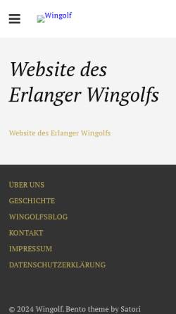 Vorschau der mobilen Webseite www.wingolf.org, Erlanger Wingolf