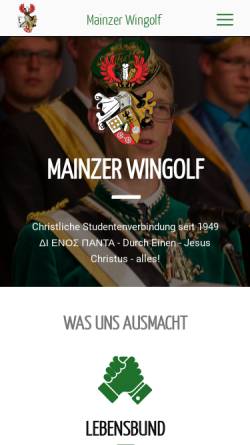Vorschau der mobilen Webseite www.mainzer-wingolf.de, Mainzer Wingolf