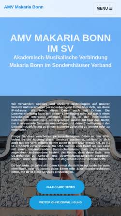 Vorschau der mobilen Webseite www.amv-makaria.de, Makaria Bonn