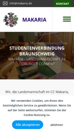 Vorschau der mobilen Webseite www.makaria.de, Makaria zu Braunschweig