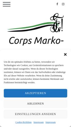 Vorschau der mobilen Webseite www.corps-marko-guestphalia.de, Marko-Guestphalia Aachen