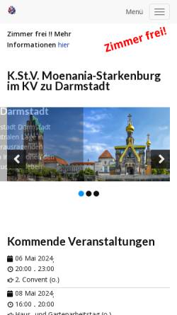 Vorschau der mobilen Webseite www.moenania-starkenburg.de, Moenania-Starkenburg Darmstadt