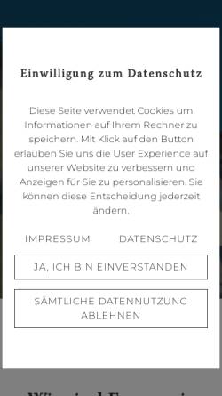 Vorschau der mobilen Webseite www.franconia-aachen.de, Franconia zu Aachen