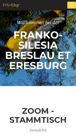 Vorschau der mobilen Webseite www.franko-silesia.de, Franko-Silesia-Breslau et Eresburg zu Münster