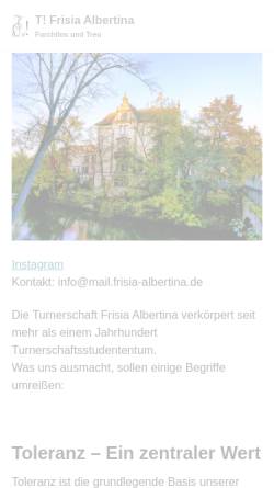 Vorschau der mobilen Webseite www.frisia-albertina.de, Frisia Albertina zu Braunschweig