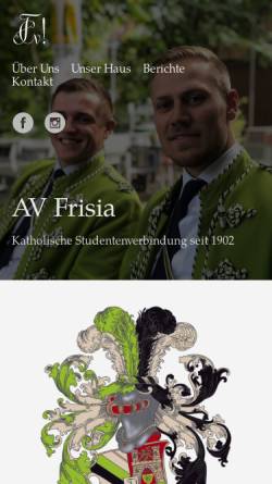 Vorschau der mobilen Webseite www.avfrisia.de, Frisia zu Hannover