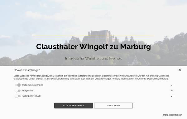 Vorschau von www.clzm.de, Clausthaler Wingolf zu Marburg