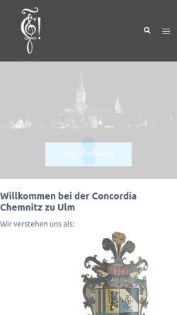Vorschau der mobilen Webseite www.concordia-ulm.de, Concordia-Chemnitz zu Ulm