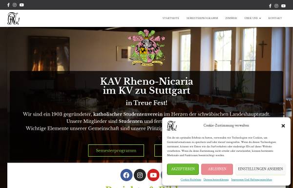 Vorschau von www.rheno-nicaria.de, Katholischer Akademischer Verein Rheno-Nicaria