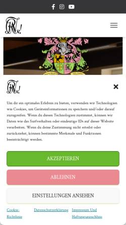 Vorschau der mobilen Webseite www.rheno-nicaria.de, Katholischer Akademischer Verein Rheno-Nicaria