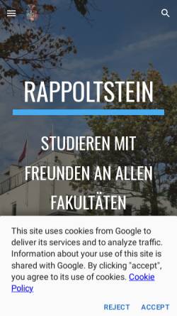 Vorschau der mobilen Webseite www.rappoltstein.de, Rappoltstein (Straßburg) zu Köln