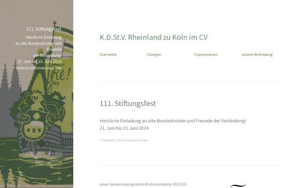 Vorschau von www.studentenverbindung-rheinland.de, Rheinland zu Köln